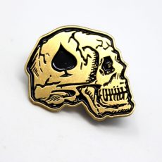 dead skull spade vietnam airborne calvary pin brass