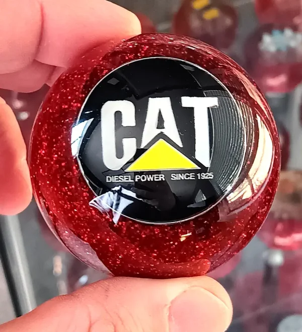 caterpillar-shift-knob-chrome-insert-1-logo cat-caterpillar-shift-knob-vintage-style-chrome-stainless-steel-insert-logo-red