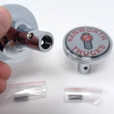 kenworth-air-valve-knob-2-chrome kenworth-air-valve-knob-chrome-tractor-trailer-set-w-metal-emblems-pin-style