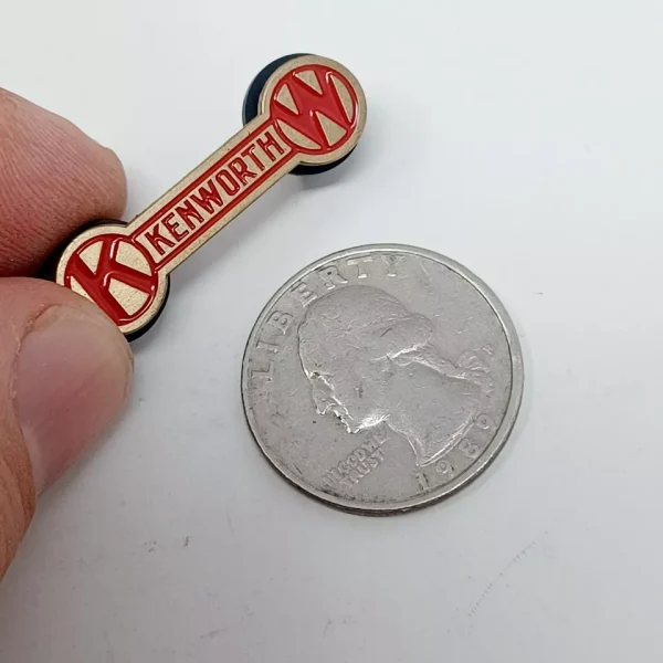 kenworth-kw-brass-emblem-lapel-enamel-hat-pin-peterbilt-mack-metal