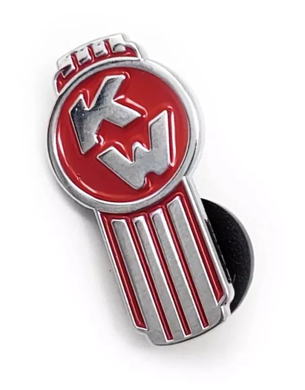 kenworth-enamel-hat-pin-metal-red kenworth-vintage-style-kw-emblem-lapel-enamel-hat-pin-peterbilt-mack-metal-red