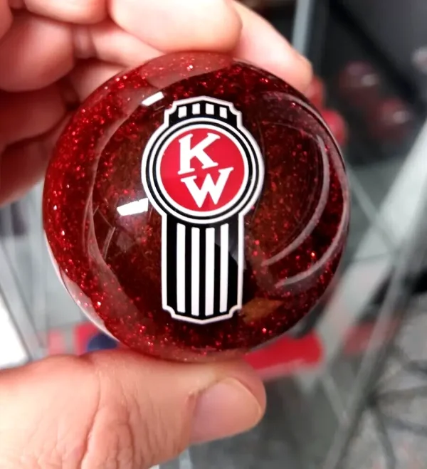 kenworth-gear-shift-4-knob kenworth-kw-roadway-style-gear-shift-knob-k100-semi-glitter-vintage-style-red