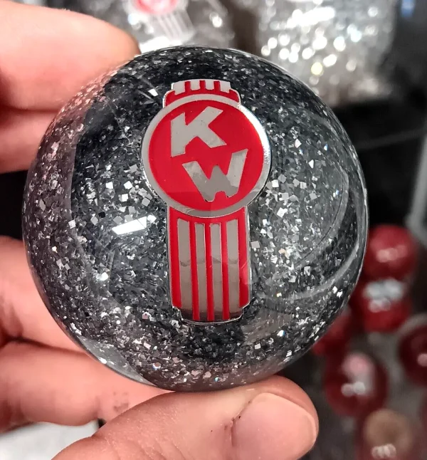 kenworth-shift-knob-chrome-insert-logo kw-kenworth-shift-knob-vintage-style-chrome-stainless-steel-insert-logo