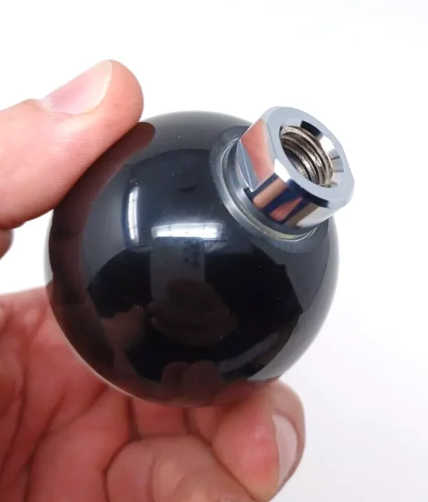 peterbilt-black-ball-shift-knob-vintage-style-with-chrome-stainless-steel-insert