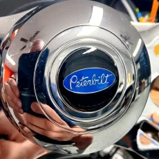 peterbilt-steering-wheel-horn-1-button peterbilt-steering-wheel-horn-button-metal-emblem-3m-blue