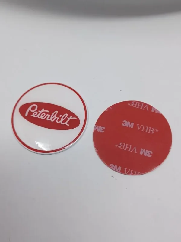 peterbilt-steering-wheel-horn-button-white-and-red-metal-emblem-3m-vhb