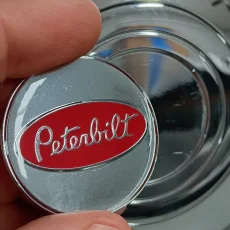 peterbilt-steering-wheel-horn-2-button peterbilt-steering-wheel-horn-button-metal-emblem-3m-red-chrome-1.5-inches