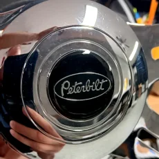 peterbilt-steering-wheel-horn-button peterbilt-steering-wheel-horn-button-metal-emblem-3m-black