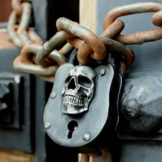 skull-wicca-lock-pirate-3-antique skull-cast-iron-wicca-lock-pirate-antique-treasure-chest-medievil-skeleton-key