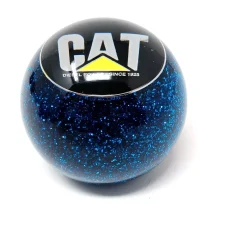 cat_caterpillar_shift_knob_vintage_style_chrome_stainless_steel_insert_blue